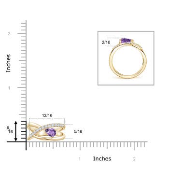 A - Amethyst / 0.55 CT / 14 KT Yellow Gold