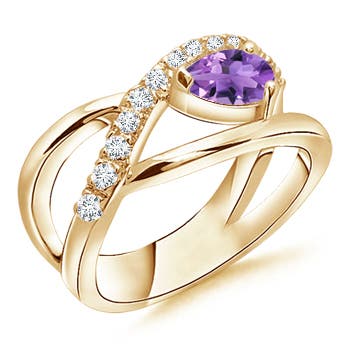 AA - Amethyst / 0.55 CT / 14 KT Yellow Gold