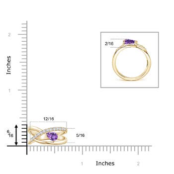 AA - Amethyst / 0.55 CT / 14 KT Yellow Gold