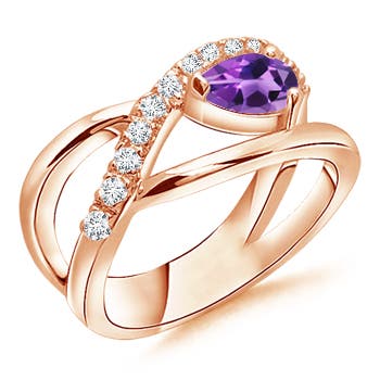 AAA - Amethyst / 0.55 CT / 14 KT Rose Gold