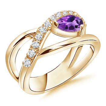 AAA - Amethyst / 0.55 CT / 14 KT Yellow Gold