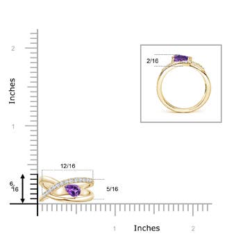 AAA - Amethyst / 0.55 CT / 14 KT Yellow Gold