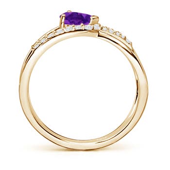 AAAA - Amethyst / 0.55 CT / 14 KT Yellow Gold