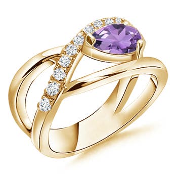 A - Amethyst / 0.82 CT / 14 KT Yellow Gold