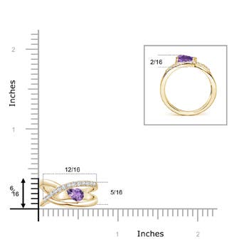 A - Amethyst / 0.82 CT / 14 KT Yellow Gold