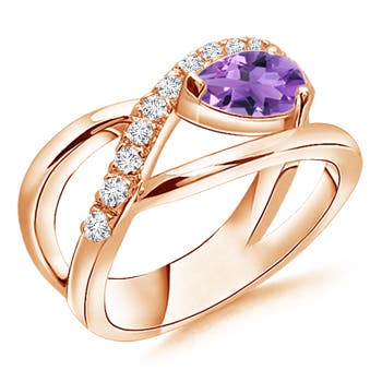 AA - Amethyst / 0.82 CT / 14 KT Rose Gold