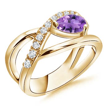 AA - Amethyst / 0.82 CT / 14 KT Yellow Gold