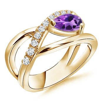 AAA - Amethyst / 0.82 CT / 14 KT Yellow Gold