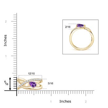 AAA - Amethyst / 0.82 CT / 14 KT Yellow Gold