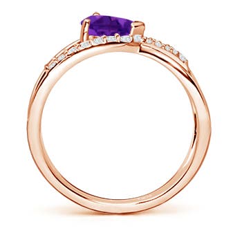 AAAA - Amethyst / 0.82 CT / 14 KT Rose Gold