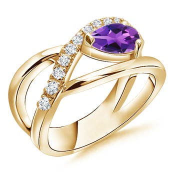 AAAA - Amethyst / 0.82 CT / 14 KT Yellow Gold