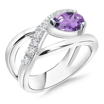 A - Amethyst / 1.25 CT / 14 KT White Gold