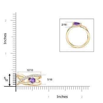 A - Amethyst / 1.25 CT / 14 KT Yellow Gold