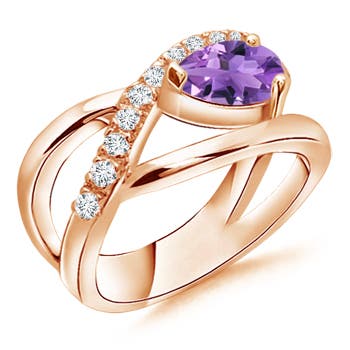 AA - Amethyst / 1.25 CT / 14 KT Rose Gold