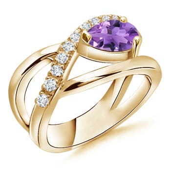 AA - Amethyst / 1.25 CT / 14 KT Yellow Gold