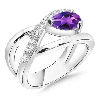 AAAA - Amethyst / 1.25 CT / 14 KT White Gold