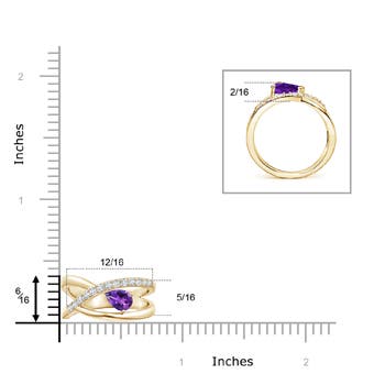 AAAA - Amethyst / 1.25 CT / 14 KT Yellow Gold