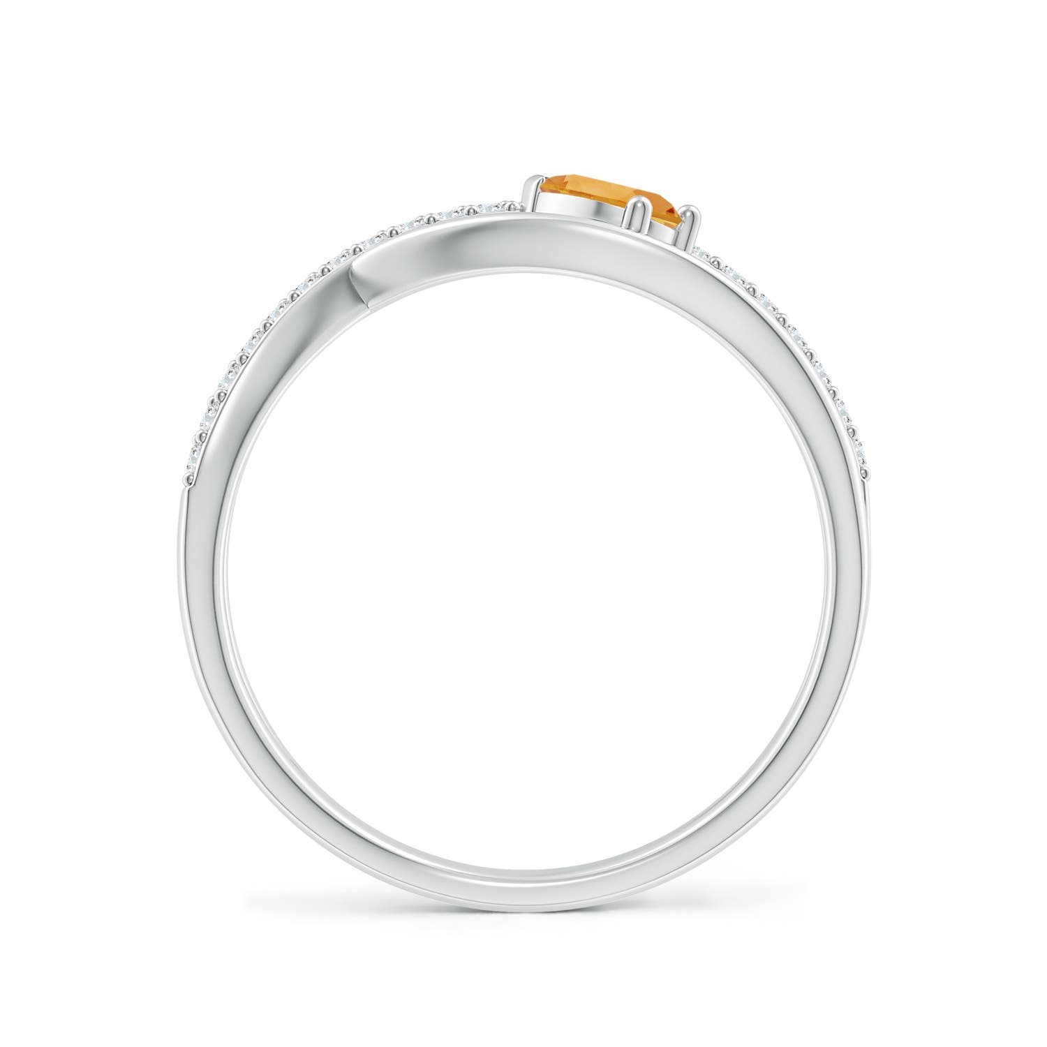 A - Citrine / 0.37 CT / 14 KT White Gold