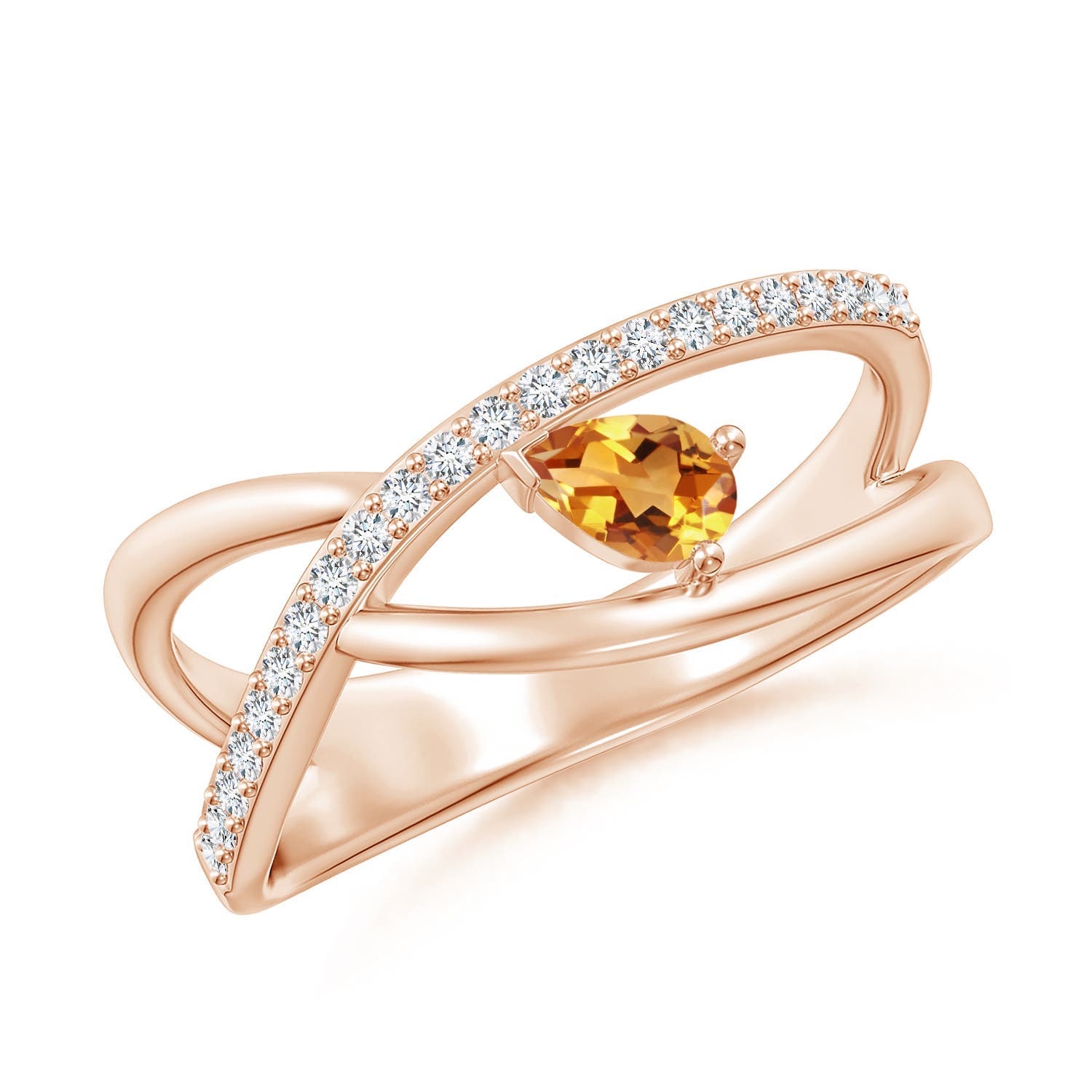 AA - Citrine / 0.37 CT / 14 KT Rose Gold