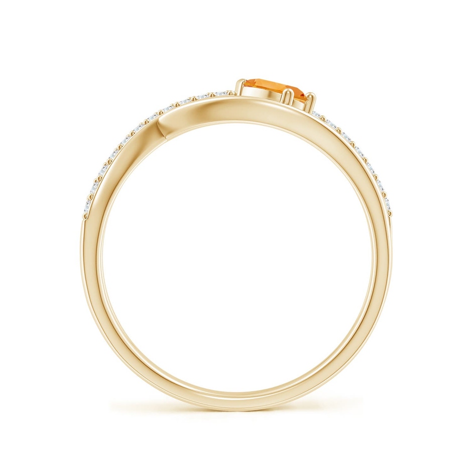 5x3mm AA Criss Cross Pear Shaped Citrine Ring with Diamond Accents in Yellow Gold side 199