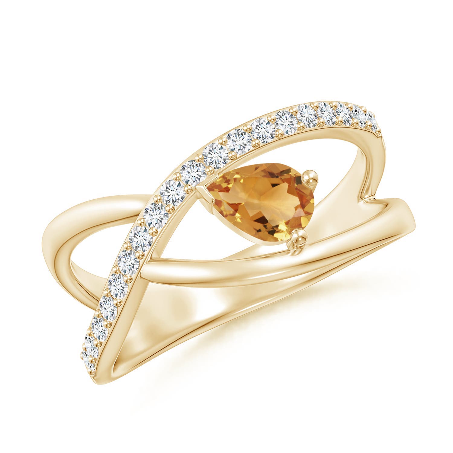 A - Citrine / 0.57 CT / 14 KT Yellow Gold