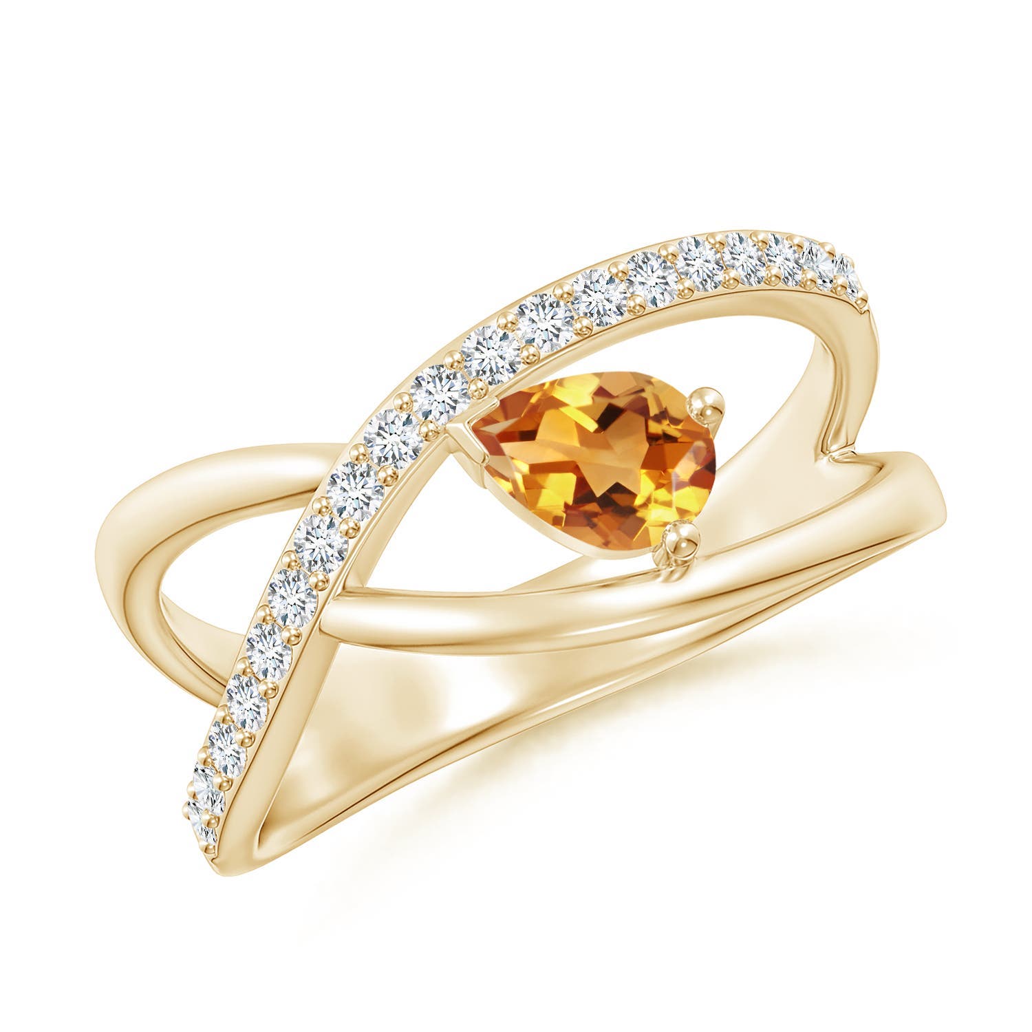 AA - Citrine / 0.57 CT / 14 KT Yellow Gold