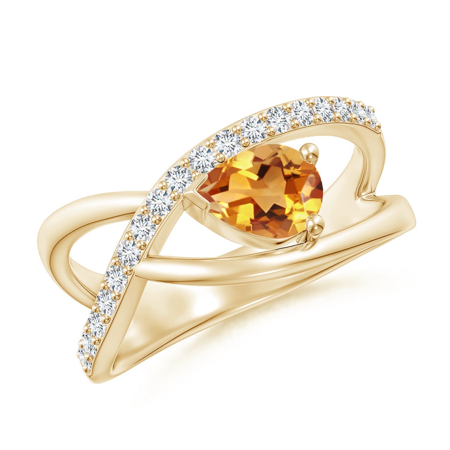 AA - Citrine / 0.82 CT / 14 KT Yellow Gold