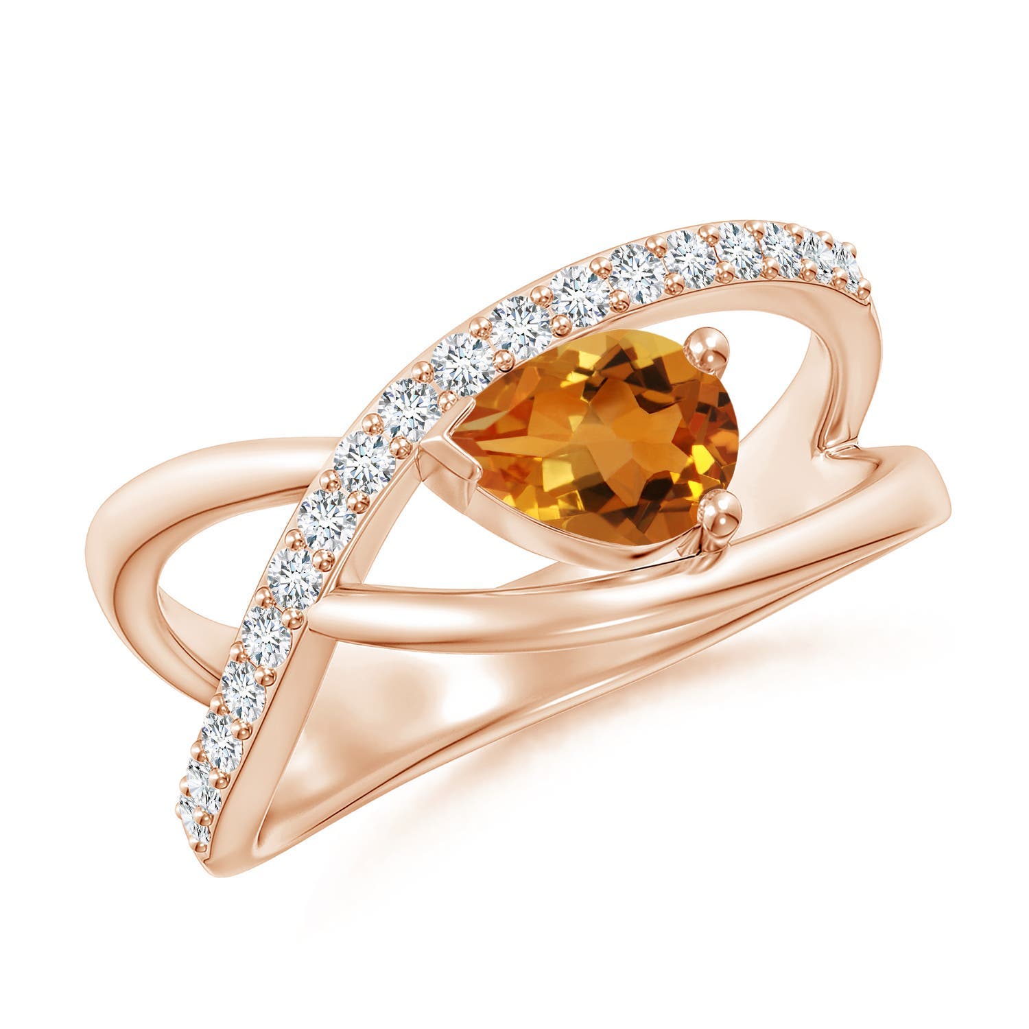 AAA - Citrine / 0.82 CT / 14 KT Rose Gold