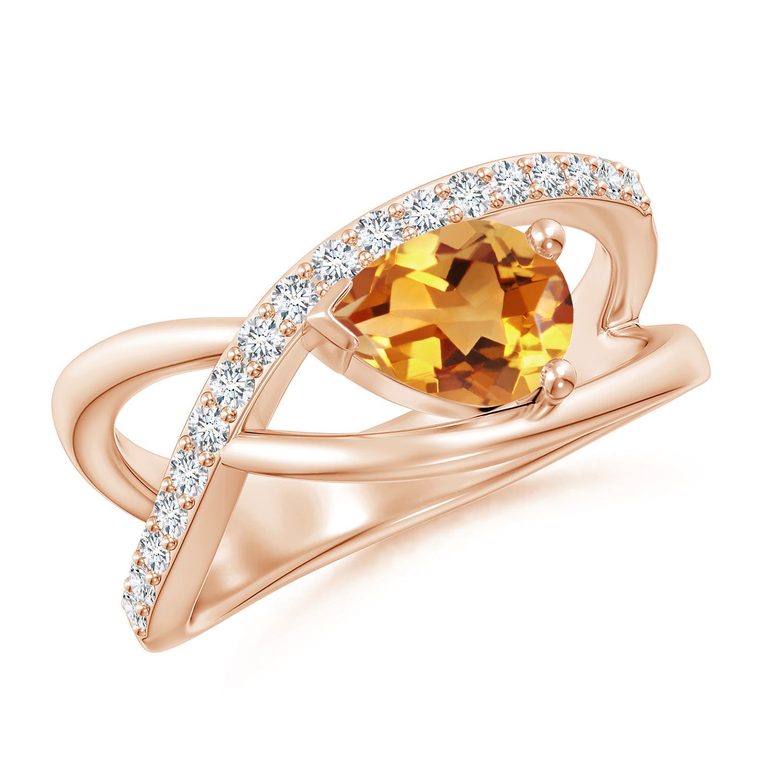 AA - Citrine / 1.25 CT / 14 KT Rose Gold