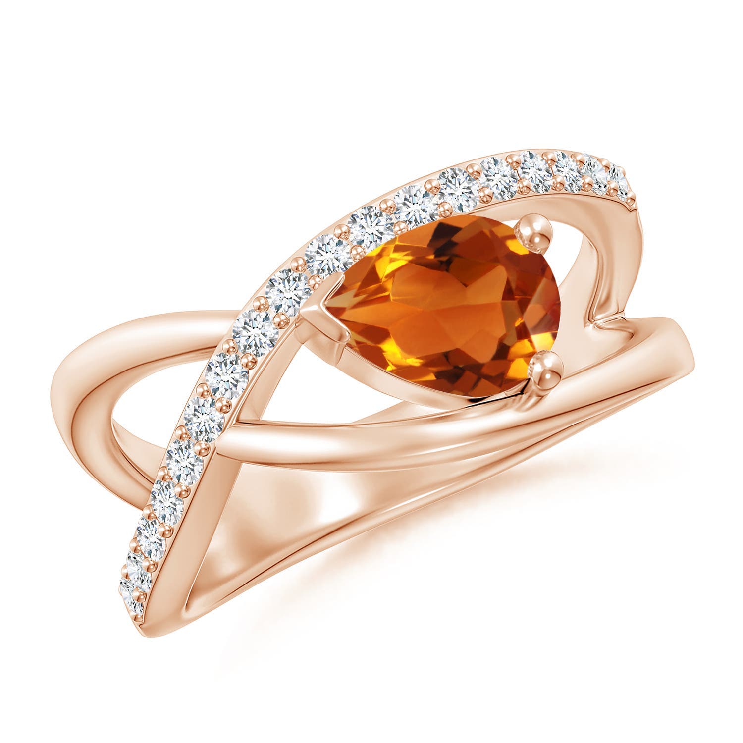 AAAA - Citrine / 1.25 CT / 14 KT Rose Gold