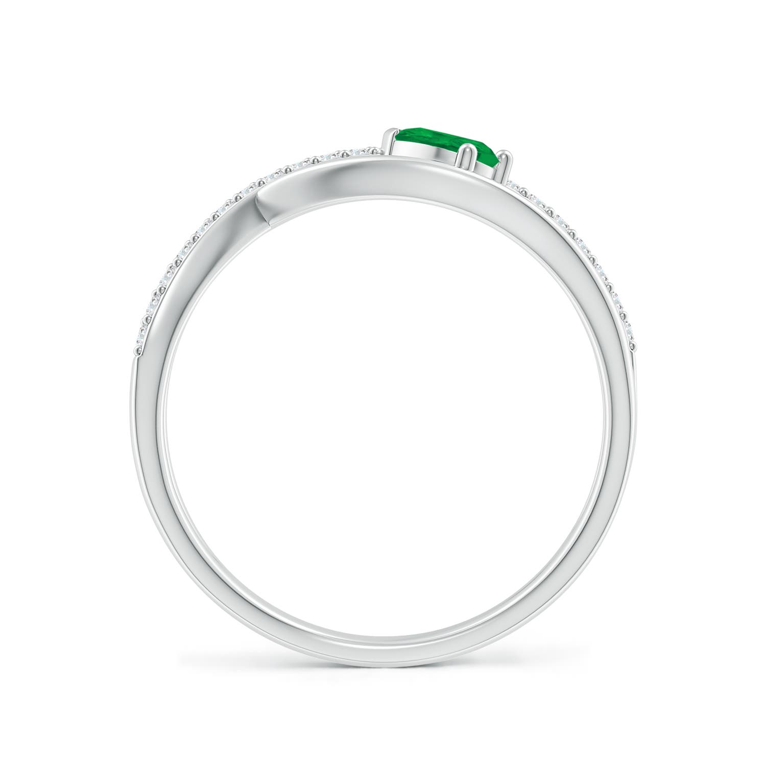 AA - Emerald / 0.38 CT / 14 KT White Gold