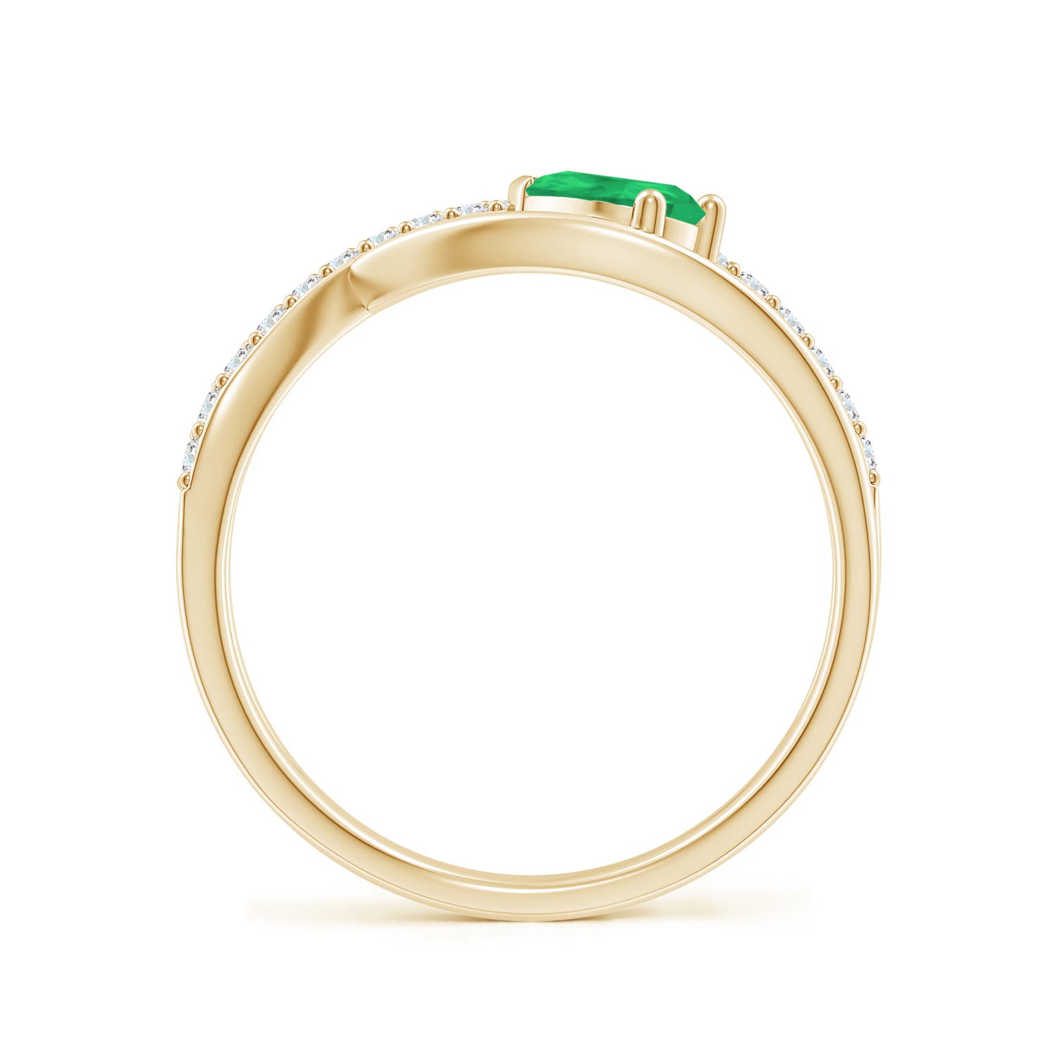 A - Emerald / 0.57 CT / 14 KT Yellow Gold