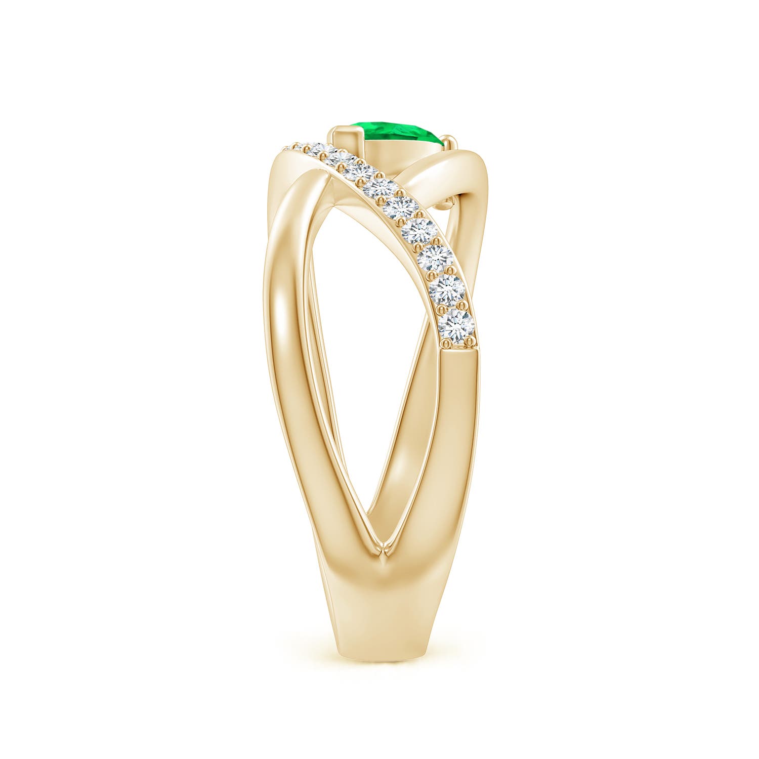 AAA - Emerald / 0.57 CT / 14 KT Yellow Gold