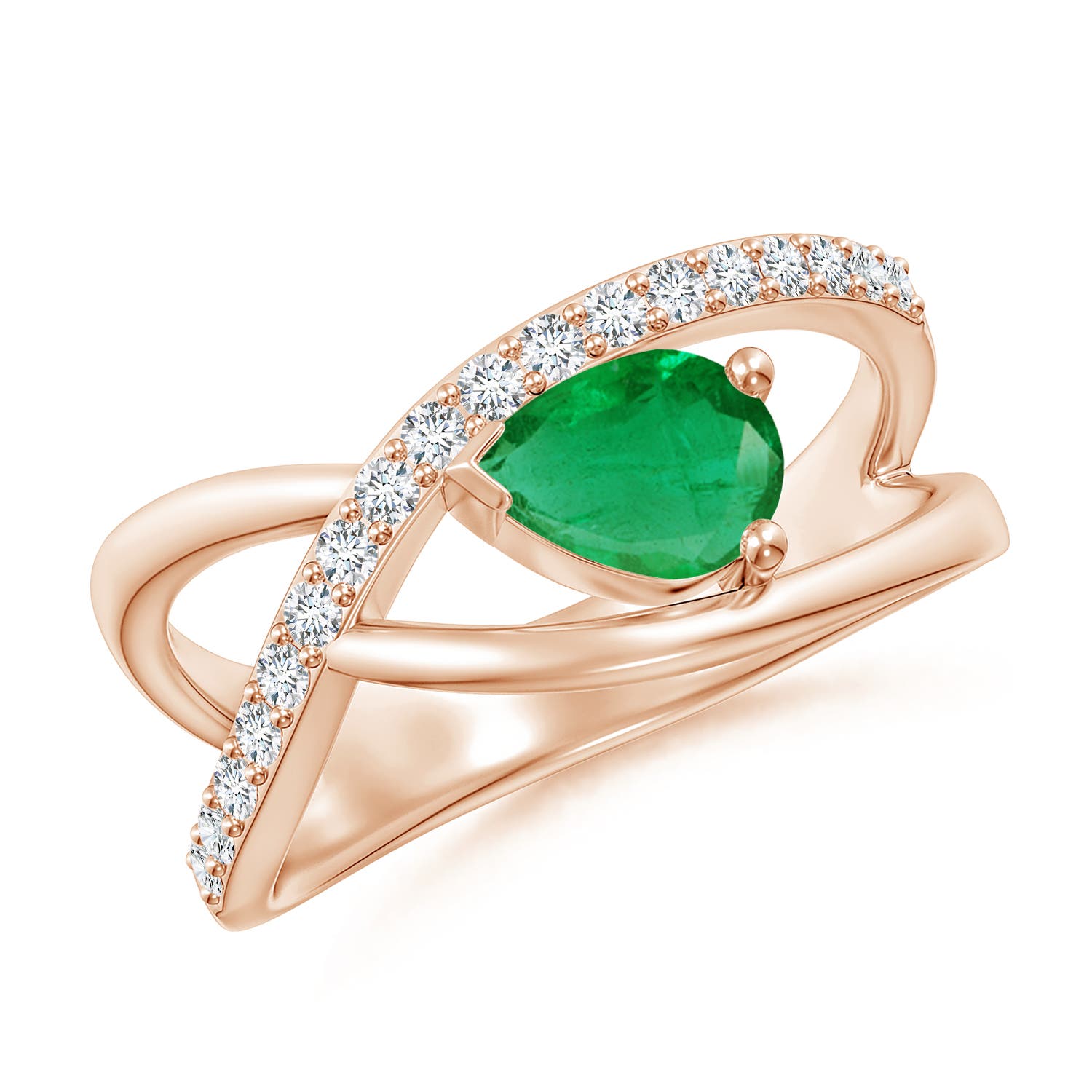 AA - Emerald / 0.82 CT / 14 KT Rose Gold