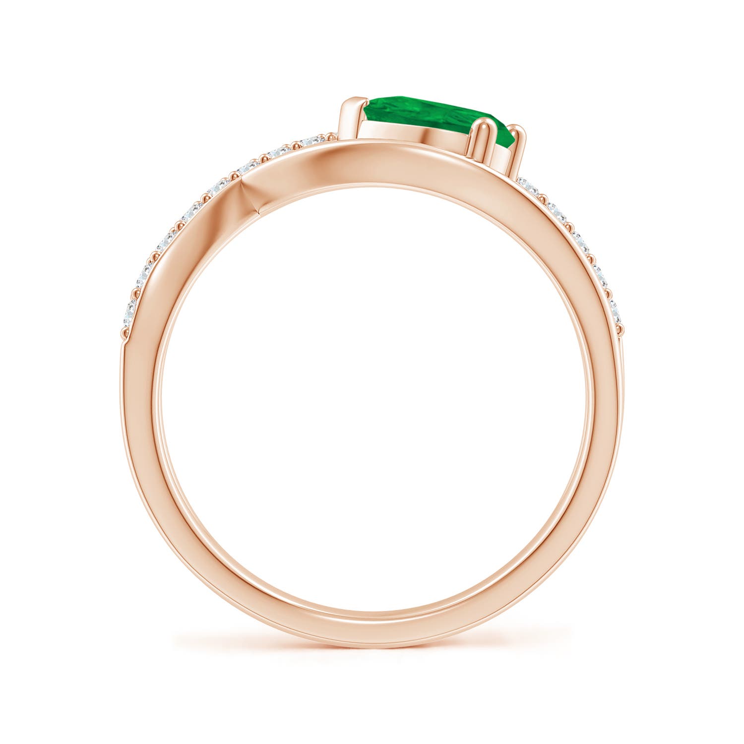 AA - Emerald / 0.82 CT / 14 KT Rose Gold