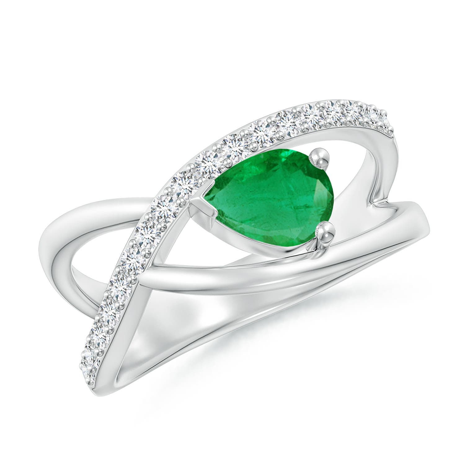 AA - Emerald / 0.82 CT / 14 KT White Gold