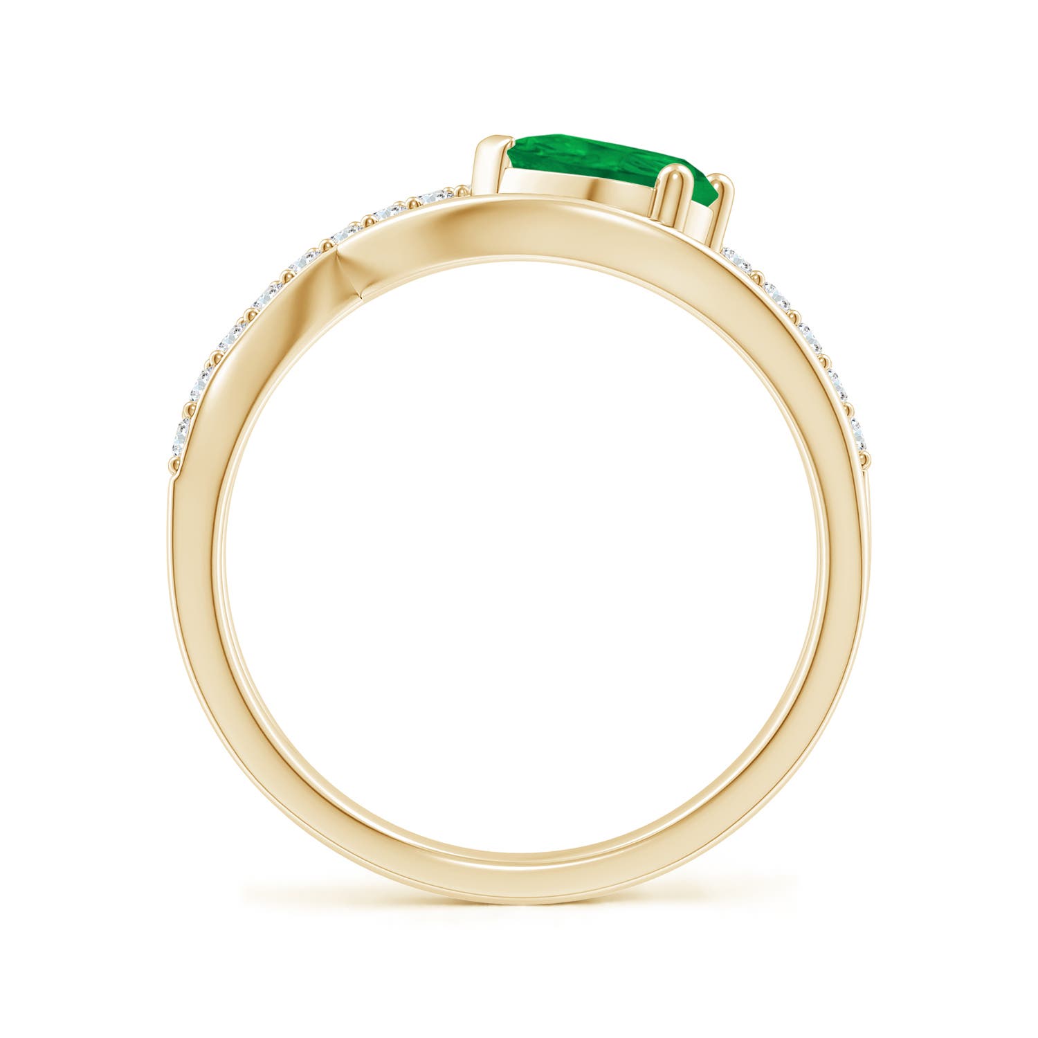 AA - Emerald / 0.82 CT / 14 KT Yellow Gold