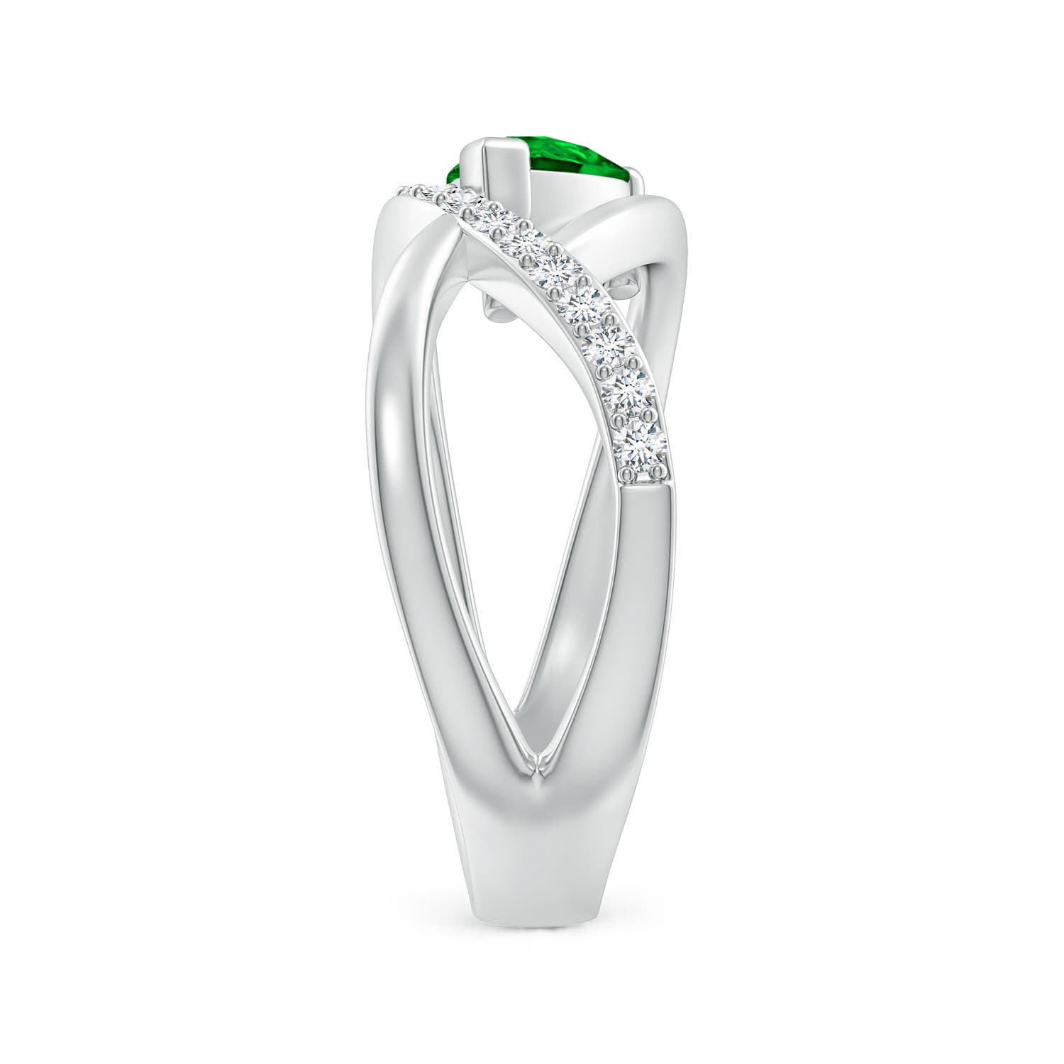 AAAA - Emerald / 0.82 CT / 14 KT White Gold