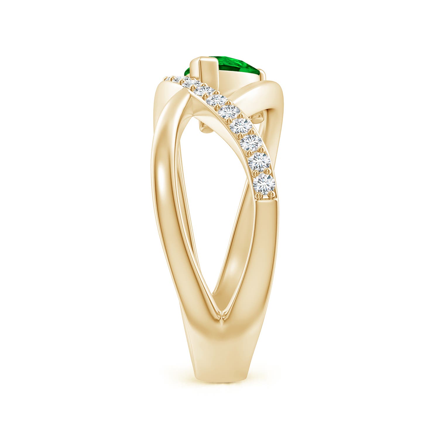 AAAA - Emerald / 0.82 CT / 14 KT Yellow Gold