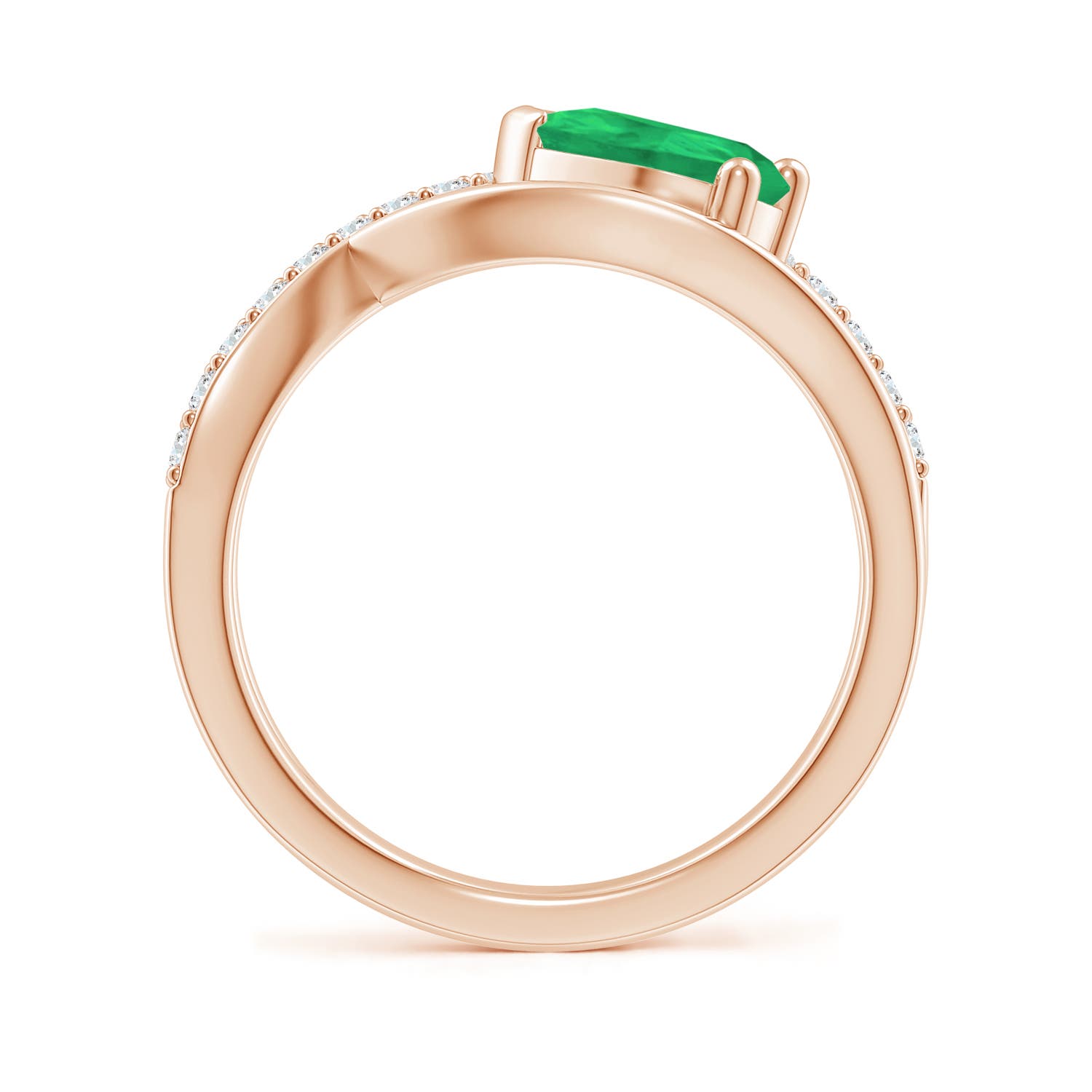 A - Emerald / 1.2 CT / 14 KT Rose Gold