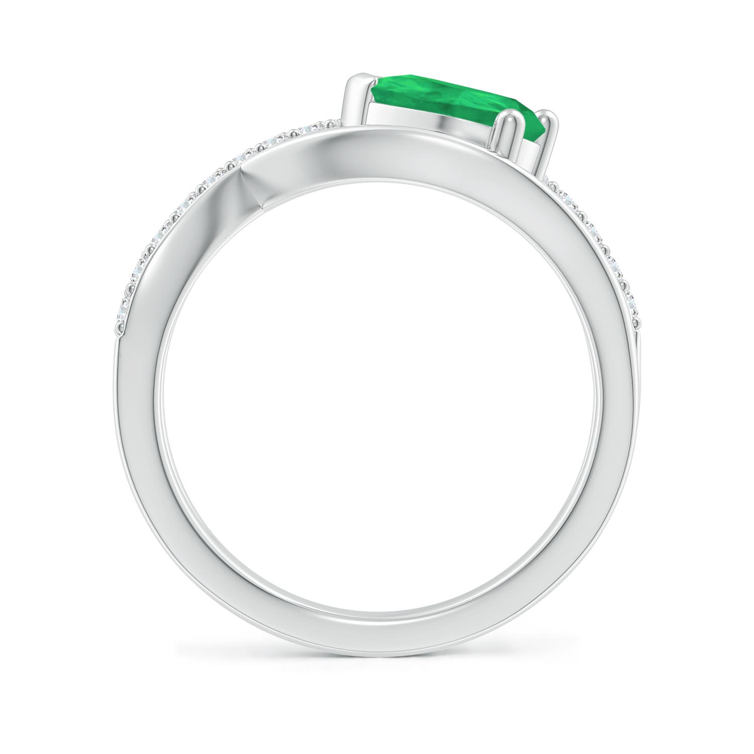 A - Emerald / 1.2 CT / 14 KT White Gold