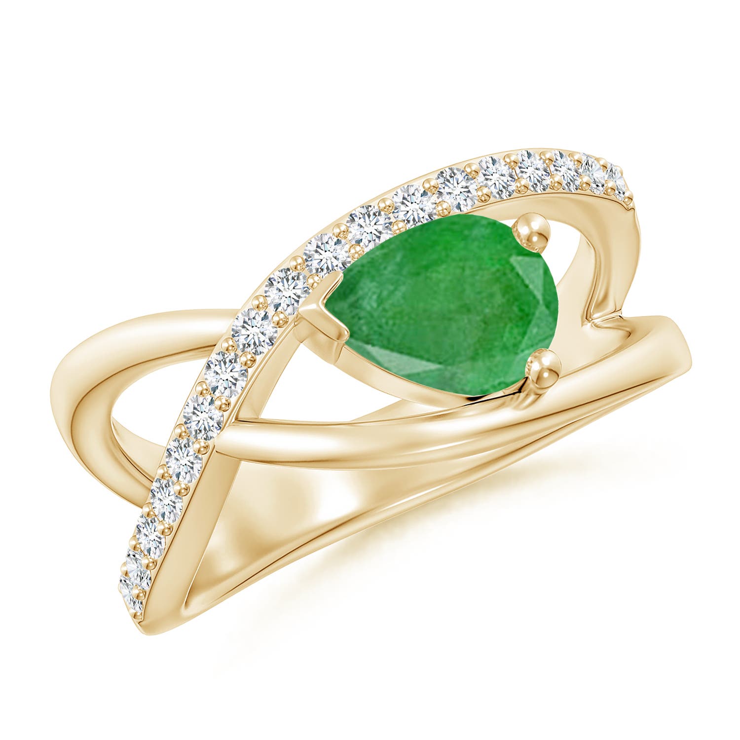 A - Emerald / 1.2 CT / 14 KT Yellow Gold