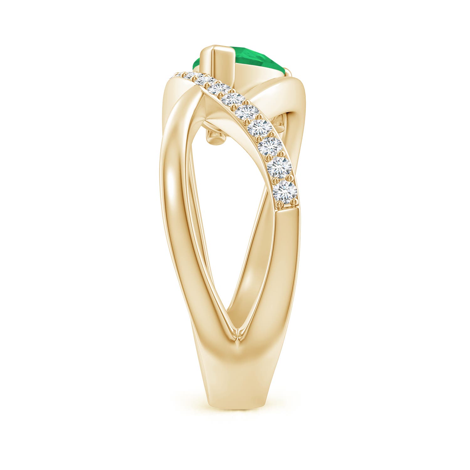 A - Emerald / 1.2 CT / 14 KT Yellow Gold