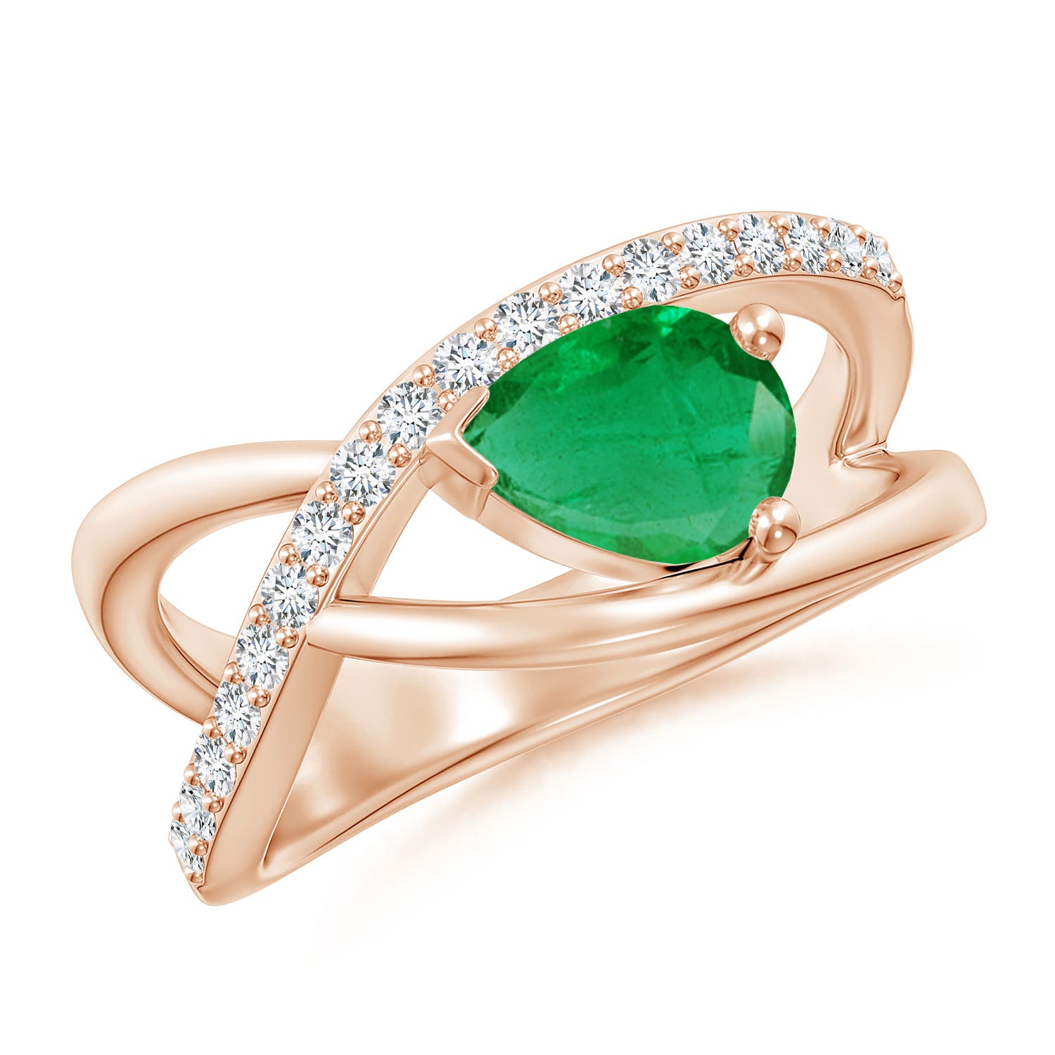 AA - Emerald / 1.2 CT / 14 KT Rose Gold