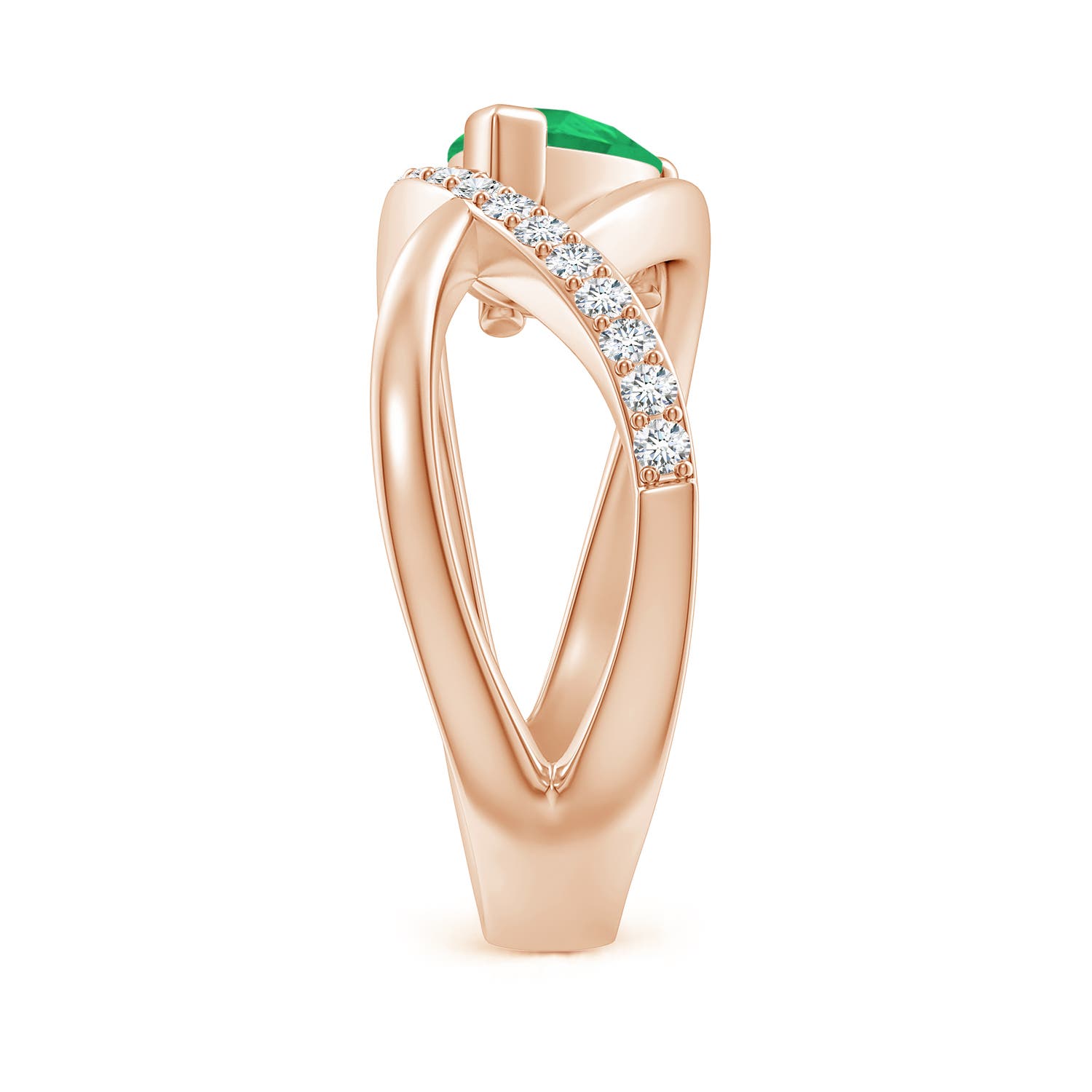 AA - Emerald / 1.2 CT / 14 KT Rose Gold