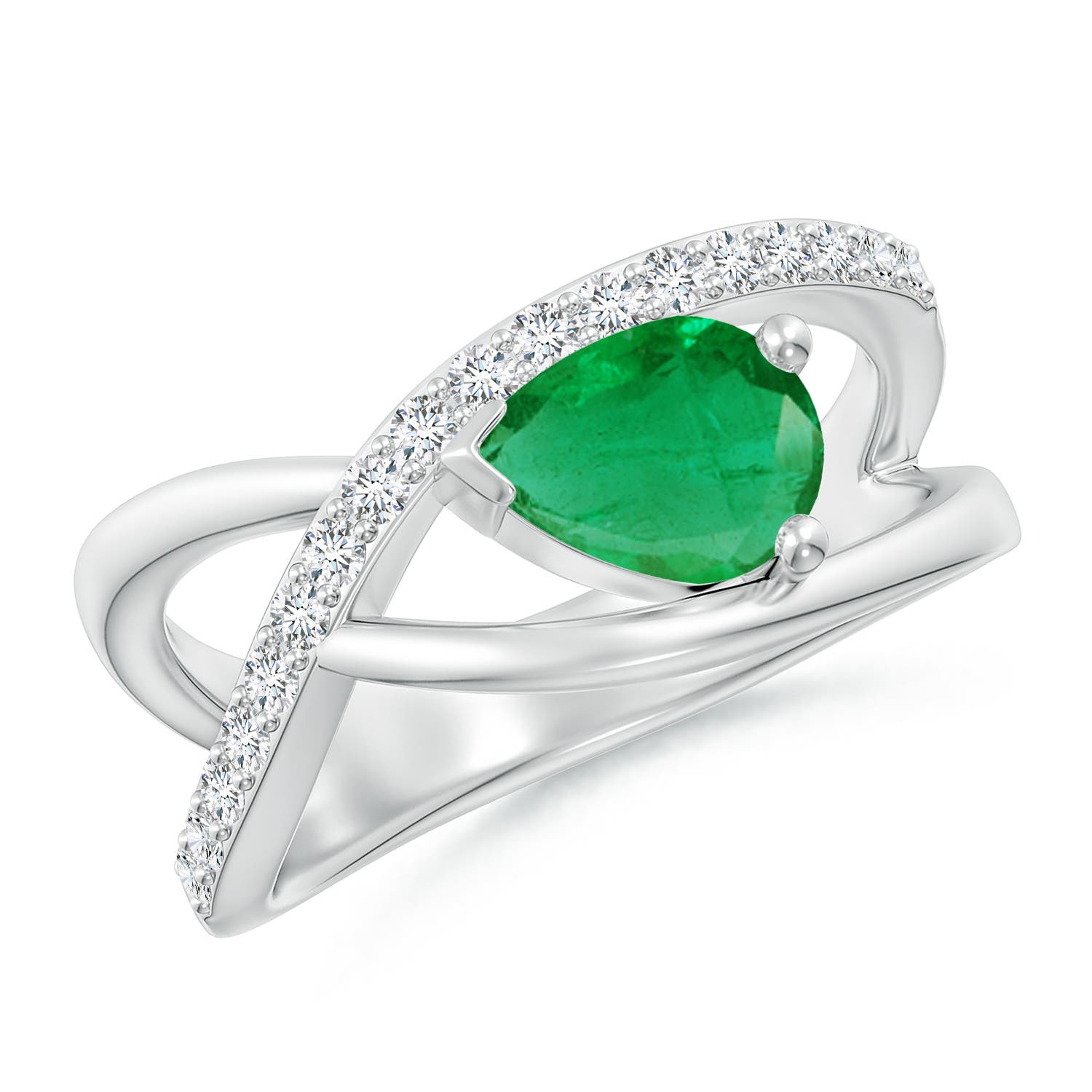 AA - Emerald / 1.2 CT / 14 KT White Gold