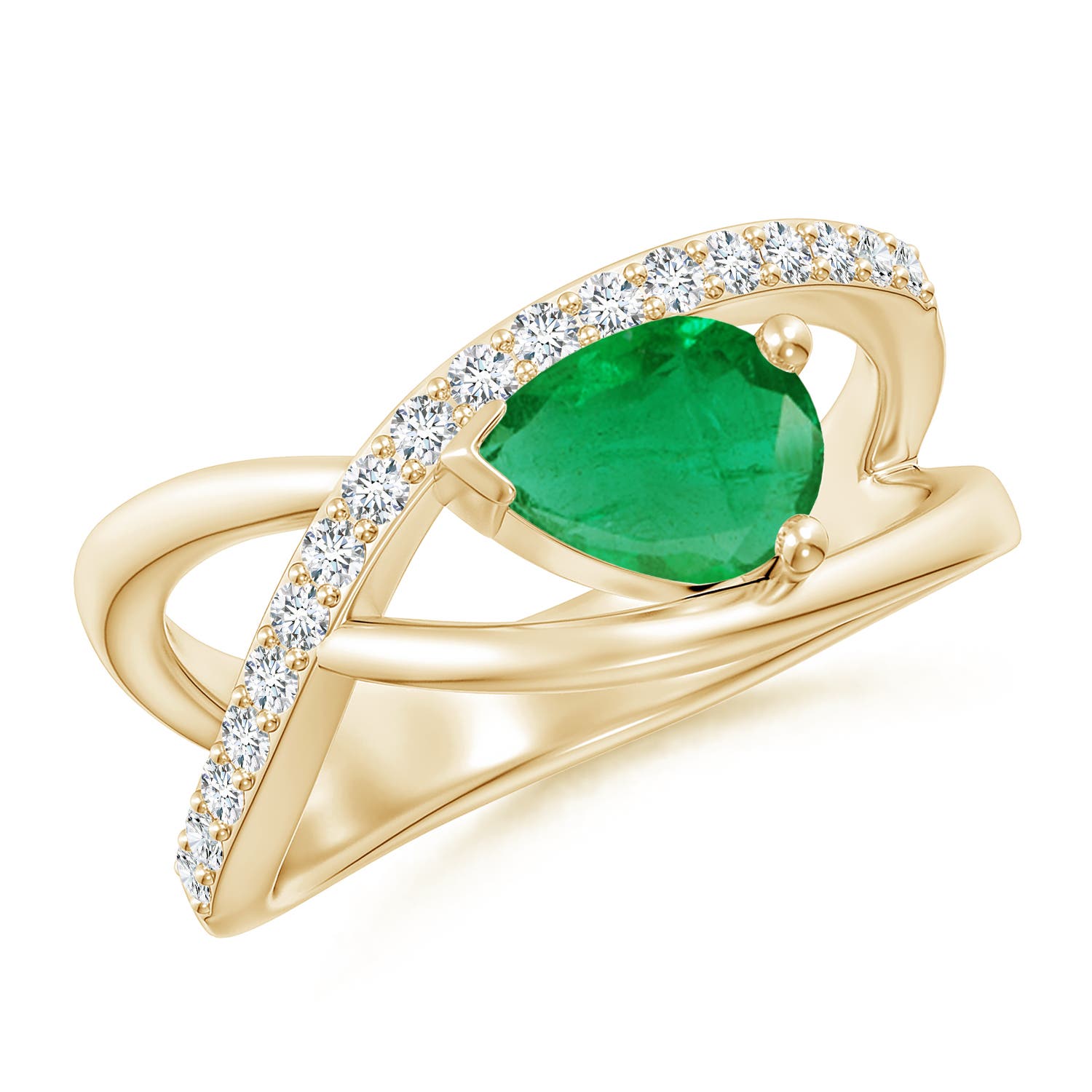 AA - Emerald / 1.2 CT / 14 KT Yellow Gold