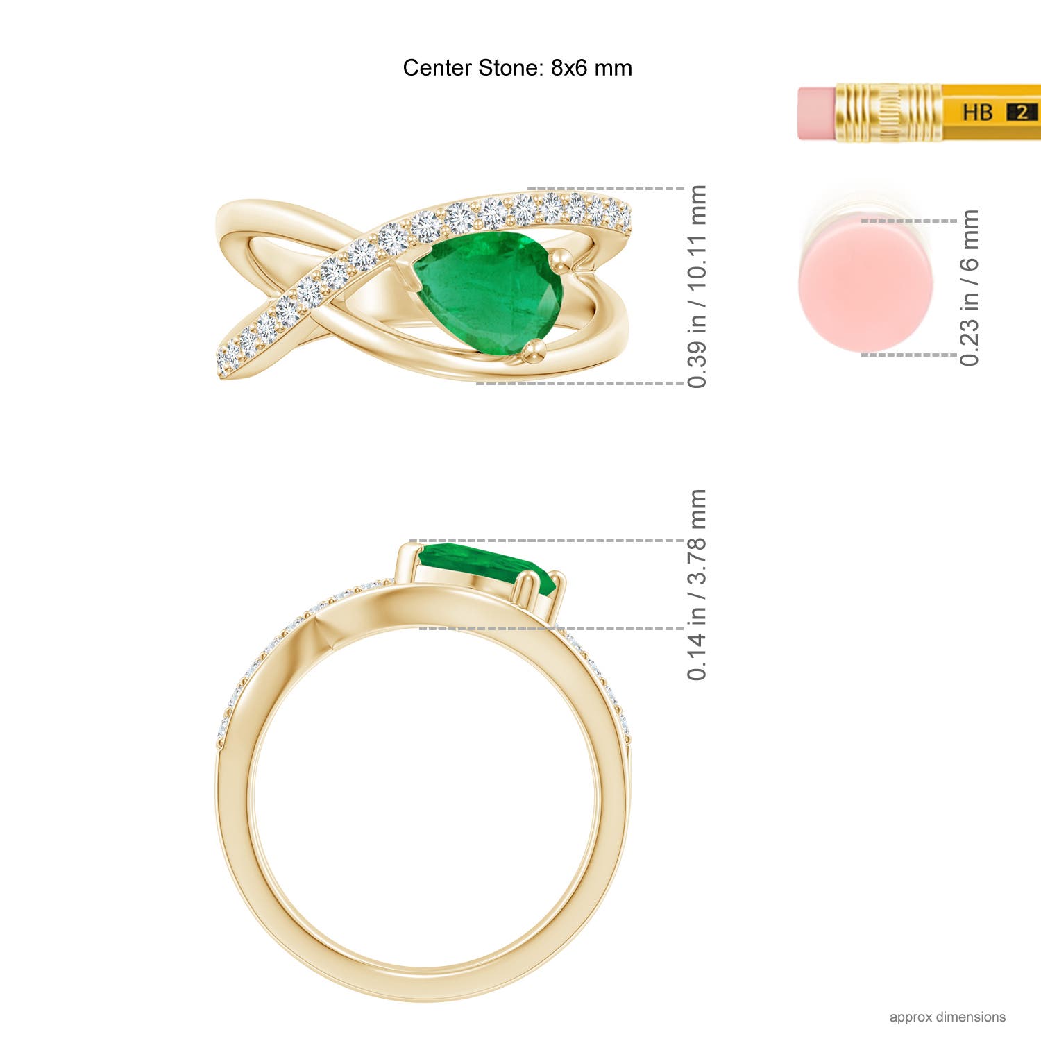 AA - Emerald / 1.2 CT / 14 KT Yellow Gold