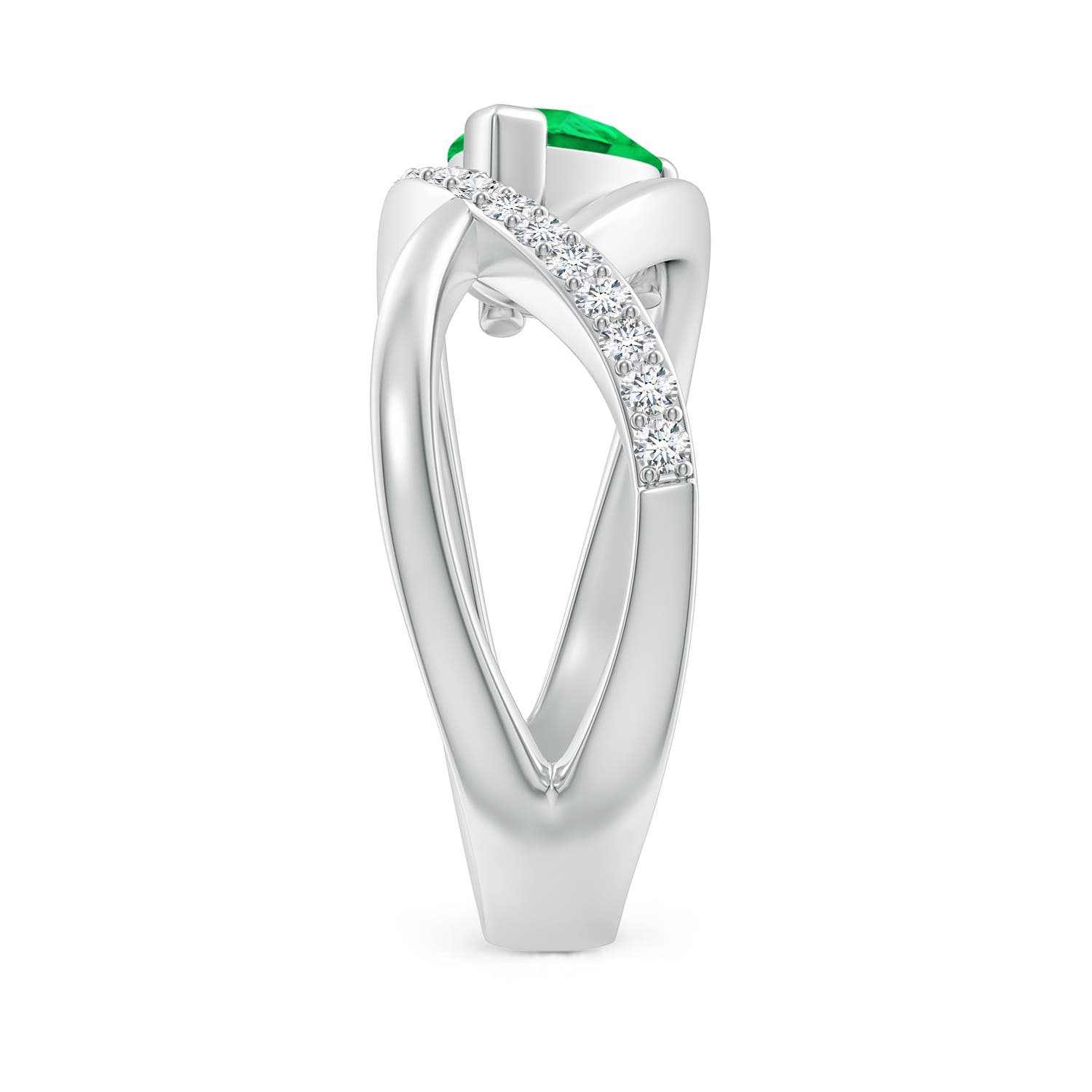 AAA - Emerald / 1.2 CT / 14 KT White Gold