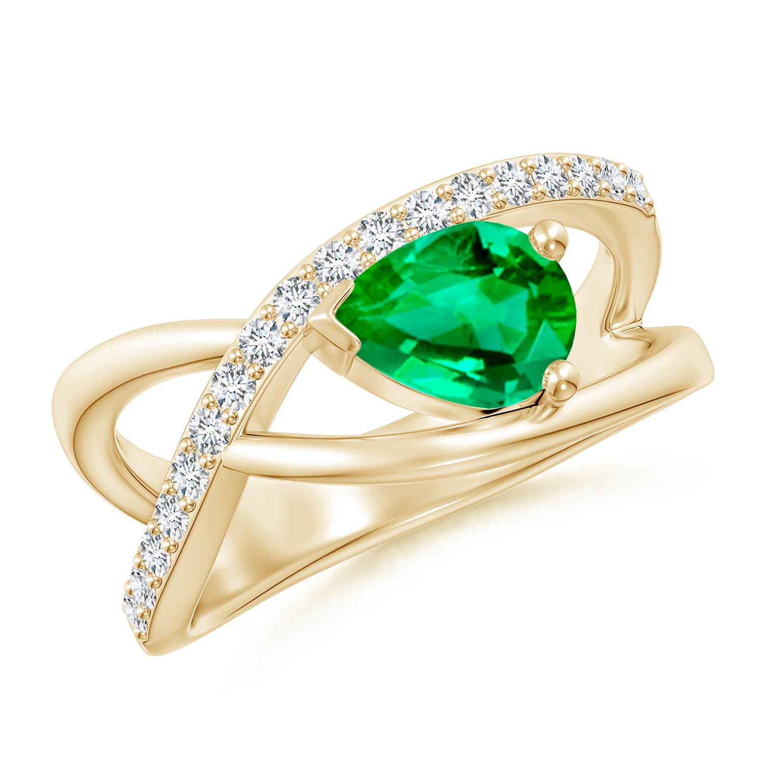 AAA - Emerald / 1.2 CT / 14 KT Yellow Gold